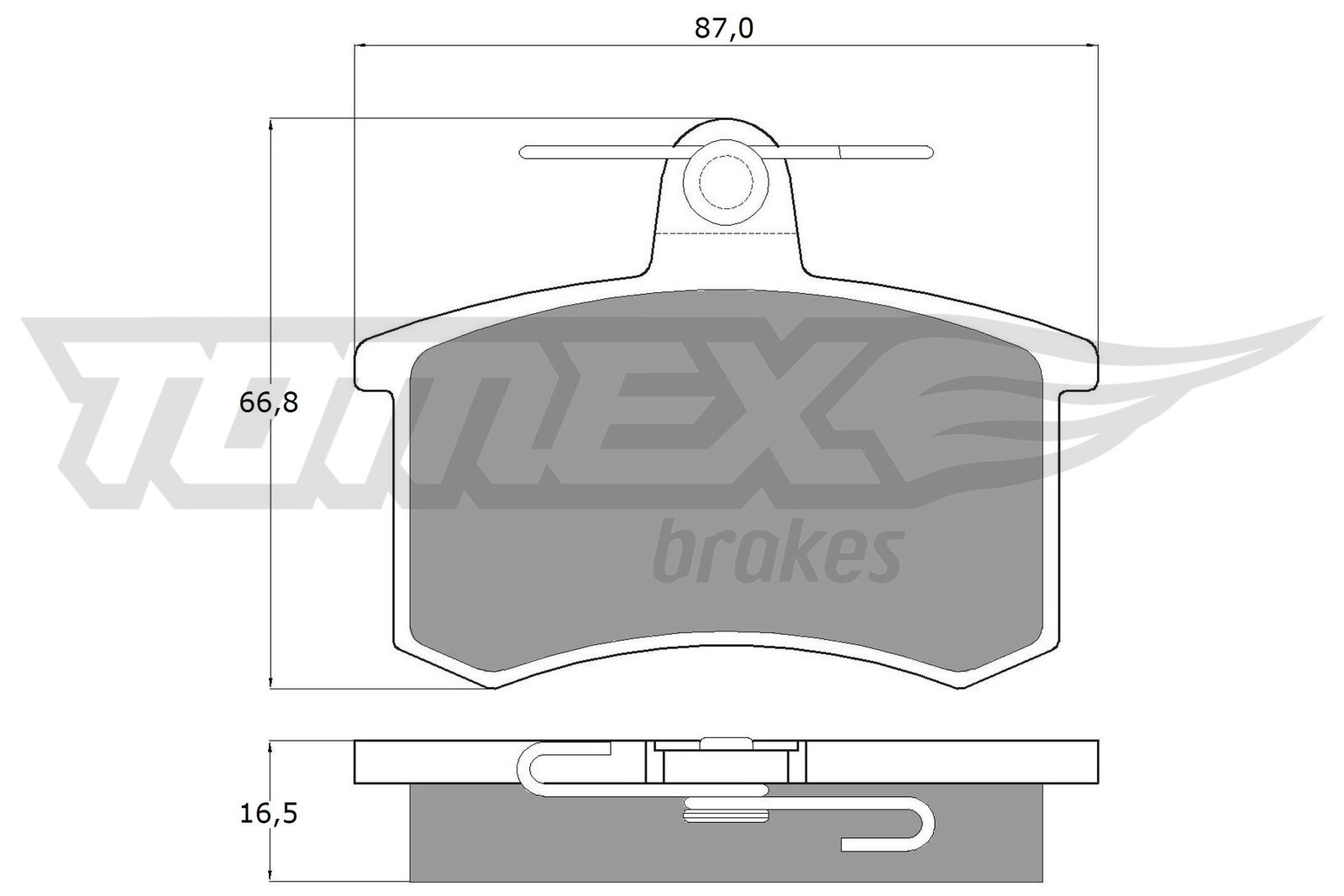 Sada brzdových platničiek kotúčovej brzdy TOMEX Brakes